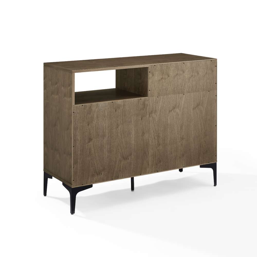 Crosley Furniture Sydney Record Storage Media Console Walnut - CF4218-WA veiw 11