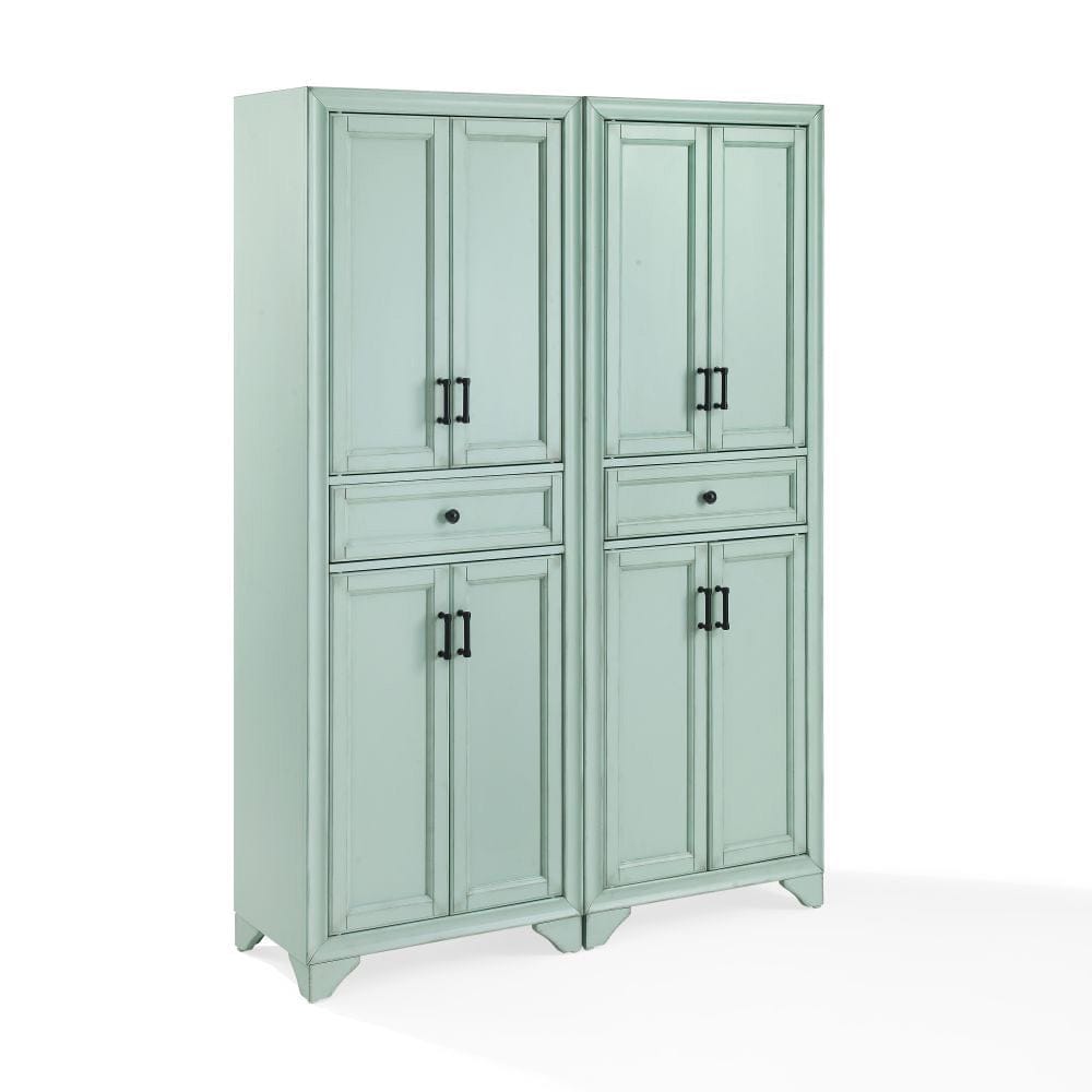 Crosley Furniture - Tara 2-Piece Kitchen Storage Pantry Set - 2 Pantries - KF33005BL view 1