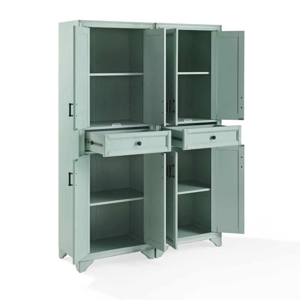 Crosley Furniture - Tara 2-Piece Kitchen Storage Pantry Set - 2 Pantries - KF33005BL view 3