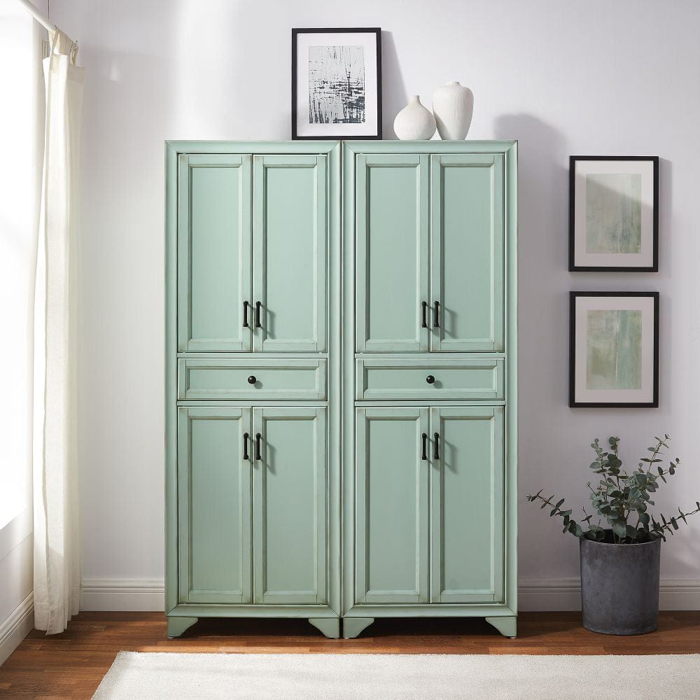 Crosley Furniture - Tara 2-Piece Kitchen Storage Pantry Set - 2 Pantries - KF33005BL view 7