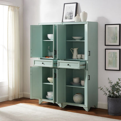 Crosley Furniture - Tara 2-Piece Kitchen Storage Pantry Set - 2 Pantries - KF33005BL view 8