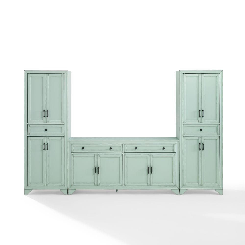Crosley Furniture - Tara 3-Piece Entertainment Center - Sideboard & 2 Pantries - KF33013BL view 2