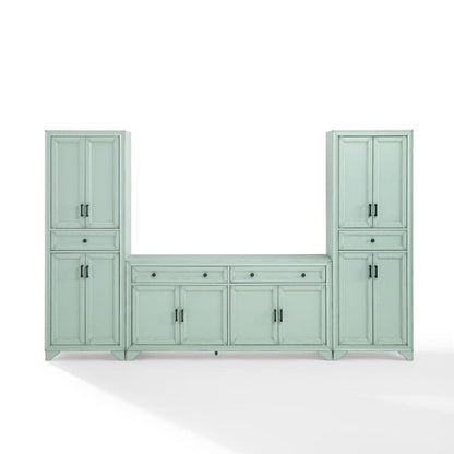Crosley Furniture - Tara 3-Piece Entertainment Center - Sideboard & 2 Pantries - KF33013BL view 2