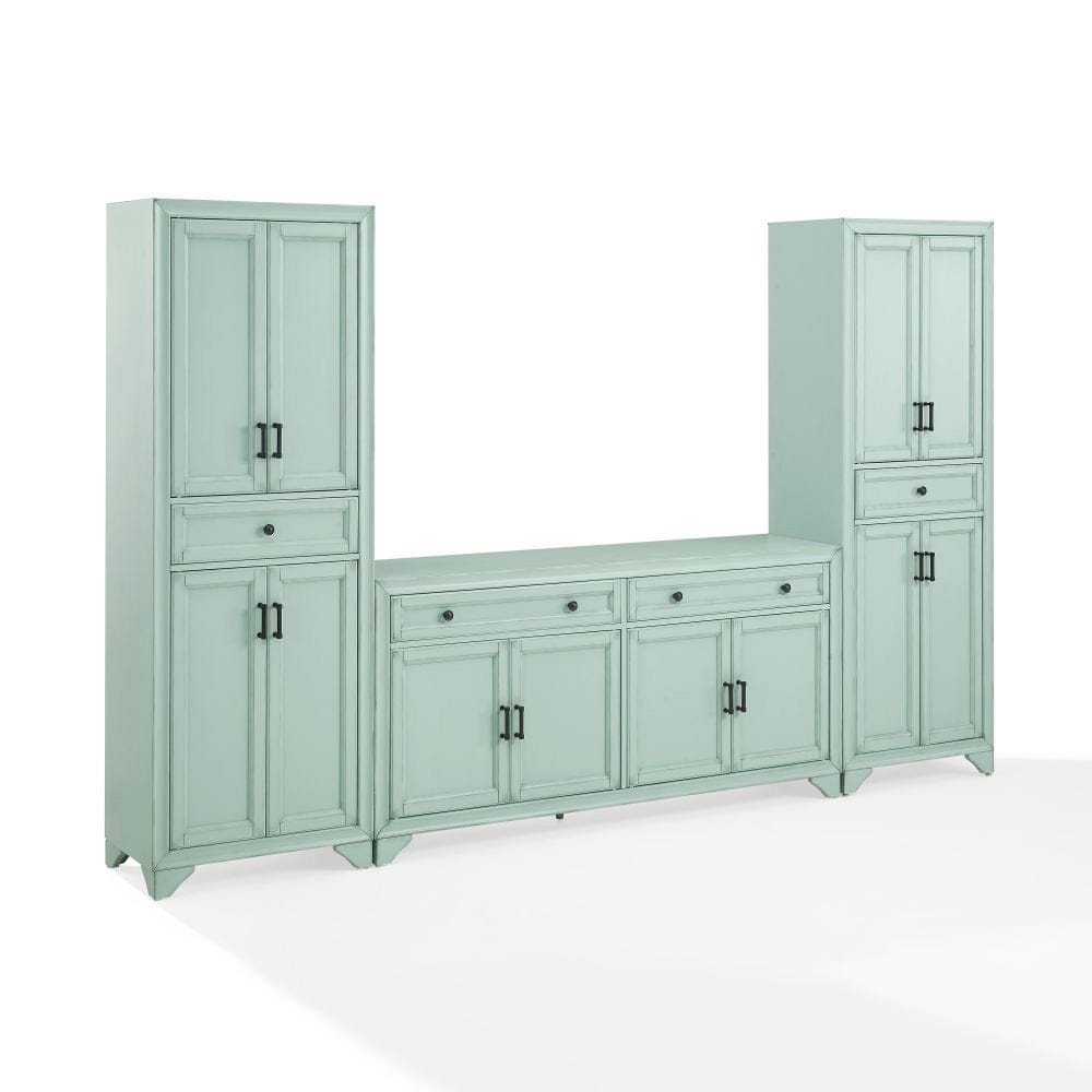 Crosley Furniture - Tara 3-Piece Sideboard And Pantry Set - Sideboard & 2 Pantries - KF33012BL view 1