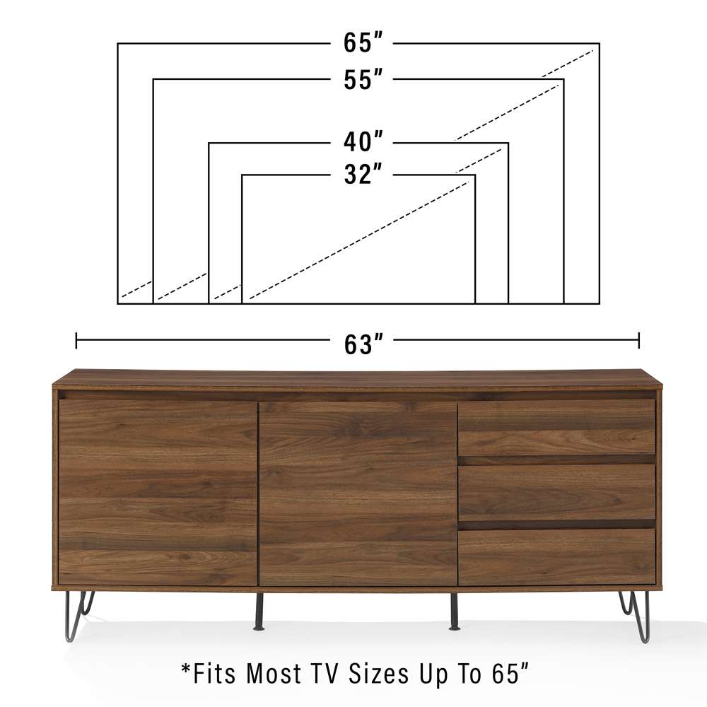 Crosley Furniture Teagan Record Storage Sideboard Brown Oak - KF33040BR veiw 6