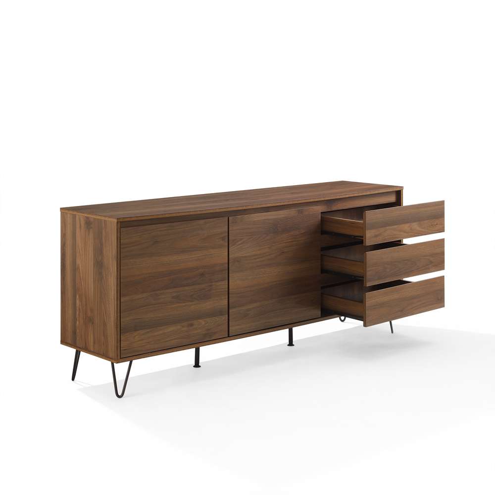 Crosley Furniture Teagan Record Storage Sideboard Brown Oak - KF33040BR veiw 10