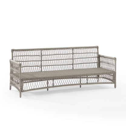 Crosley Furniture - Thatcher Outdoor Wicker Sofa Creme/Driftwood - KO70432DW-CR_CLOSEOUT veiw 4