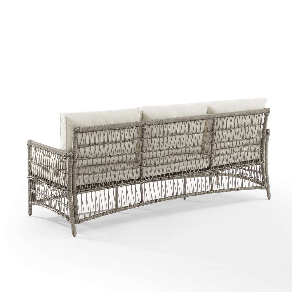 Crosley Furniture - Thatcher Outdoor Wicker Sofa Creme/Driftwood - KO70432DW-CR_CLOSEOUT veiw 5