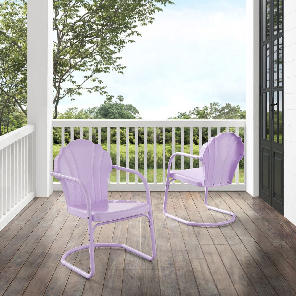 Crosley Furniture - Tulip 2Pc Retro Outdoor Chair Set - 2 Chairs - CO1029-LN view 6