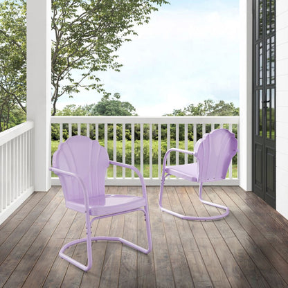 Crosley Furniture - Tulip 2Pc Retro Outdoor Chair Set - 2 Chairs - CO1029-LN view 6