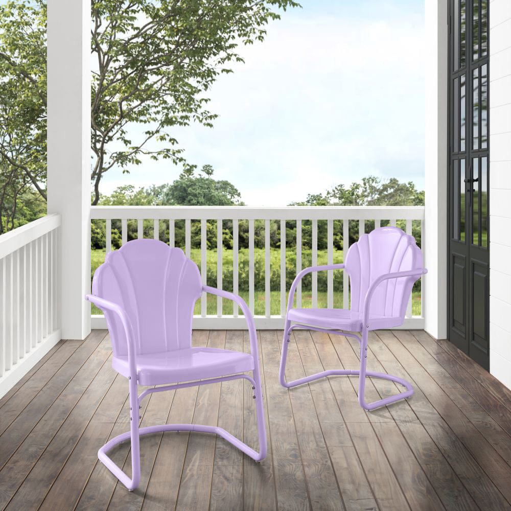 Crosley Furniture - Tulip 2Pc Retro Outdoor Chair Set - 2 Chairs - CO1029-LN view 7