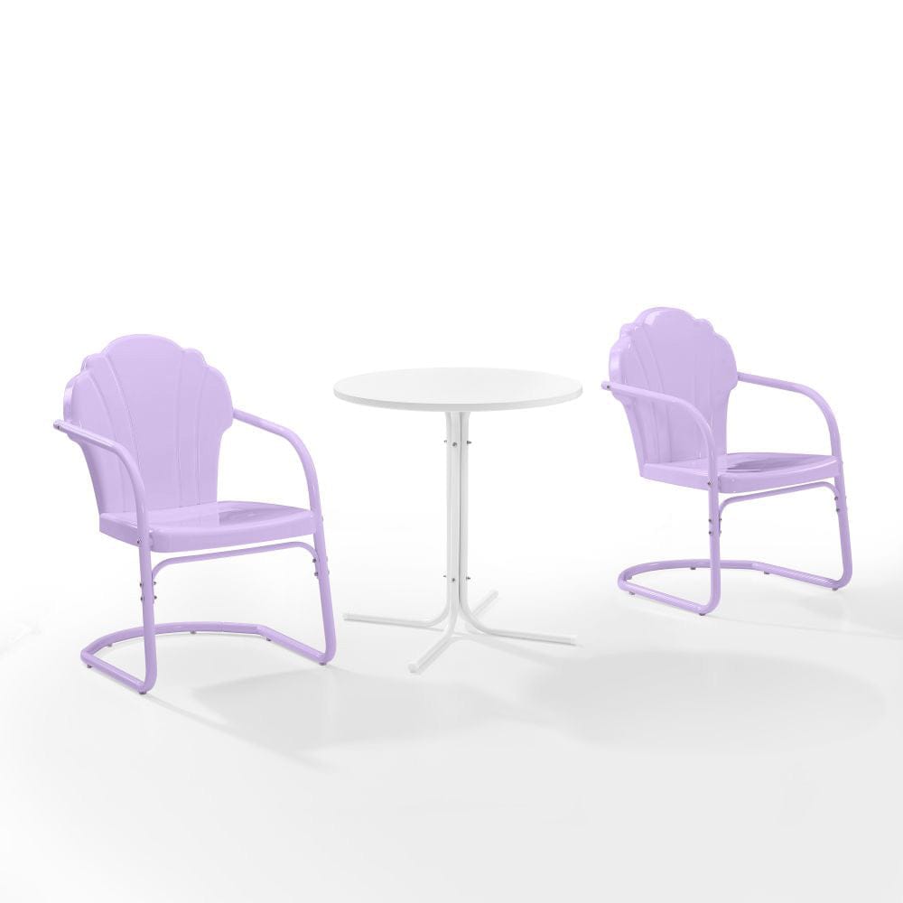 Crosley Furniture - Tulip 3Pc Retro Outdoor Bistro Set - Bistro Table & 2 Chairs - KO10010LN view 1