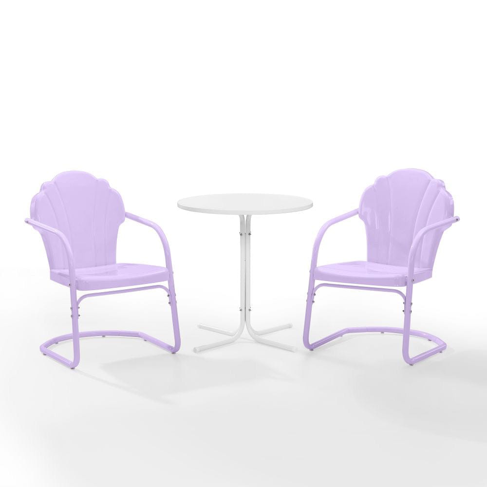 Crosley Furniture - Tulip 3Pc Retro Outdoor Bistro Set - Bistro Table & 2 Chairs - KO10010LN view 2