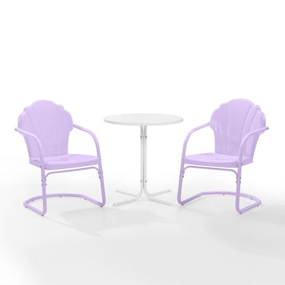 Crosley Furniture - Tulip 3Pc Retro Outdoor Bistro Set - Bistro Table & 2 Chairs - KO10010LN view 2