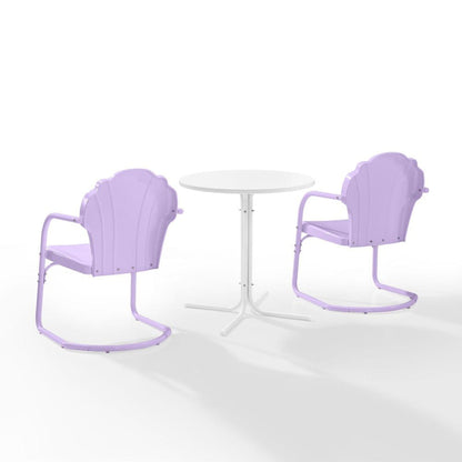 Crosley Furniture - Tulip 3Pc Retro Outdoor Bistro Set - Bistro Table & 2 Chairs - KO10010LN view 3