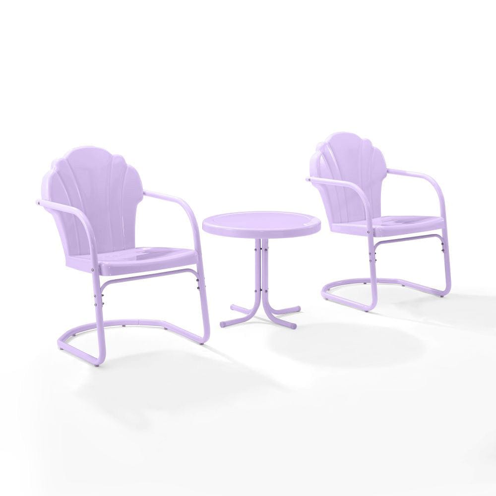 Crosley Furniture - Tulip 3Pc Retro Outdoor Chair Set - Side Table & 2 Chairs - KO10011LN view 1