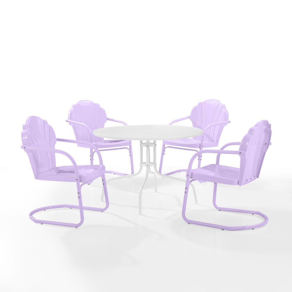 Crosley Furniture - Tulip 5Pc Retro Outdoor Dining Set - Dining Table & 4 Chairs - KO10014LN view 1