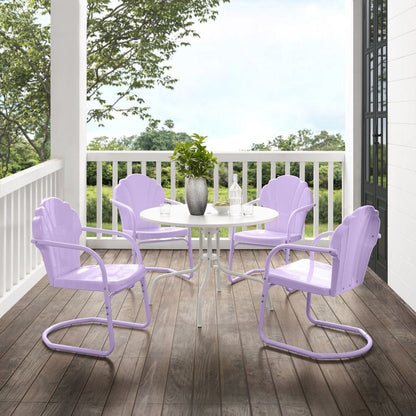 Crosley Furniture - Tulip 5Pc Retro Outdoor Dining Set - Dining Table & 4 Chairs - KO10014LN view 7
