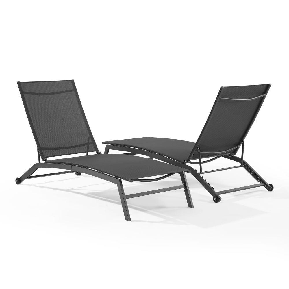 Crosley Furniture - Weaver 2-Piece Outdoor Chaise Lounge Set - 2 Lounge Chairs - KO70390MB-CL view 1