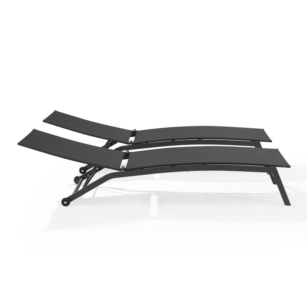 Crosley Furniture - Weaver 2-Piece Outdoor Chaise Lounge Set - 2 Lounge Chairs - KO70390MB-CL view 5