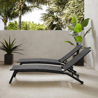 Crosley Furniture - Weaver 2-Piece Outdoor Chaise Lounge Set - 2 Lounge Chairs - KO70390MB-CL view 7