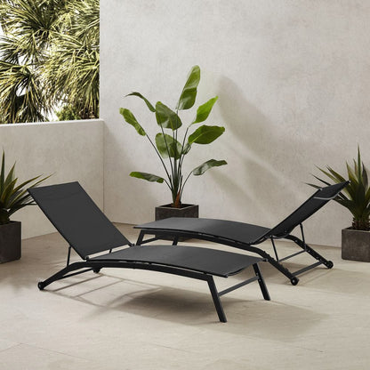 Crosley Furniture - Weaver 2-Piece Outdoor Chaise Lounge Set - 2 Lounge Chairs - KO70390MB-CL view 8