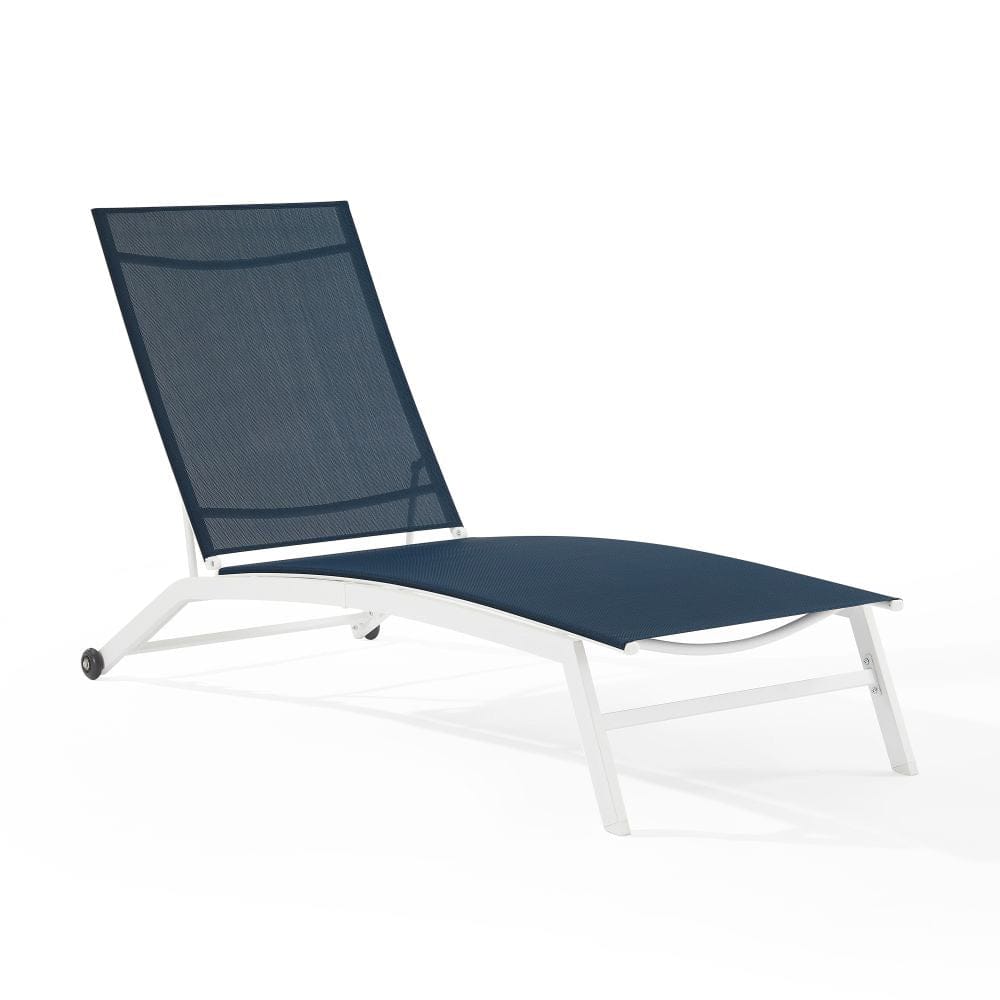 Crosley Furniture - Weaver Outdoor Chaise Lounge - CO6310WH-NV view 1
