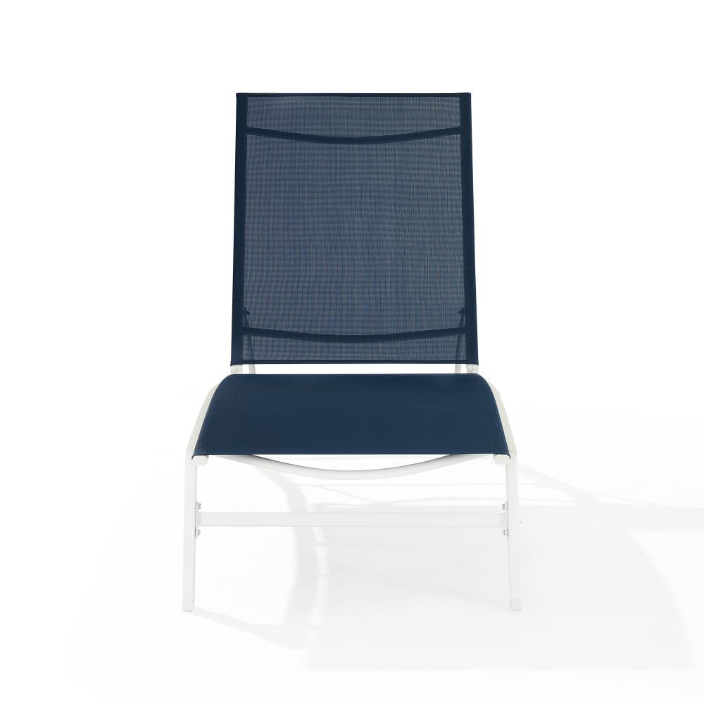 Crosley Furniture - Weaver Outdoor Chaise Lounge - CO6310WH-NV view 2