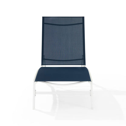 Crosley Furniture - Weaver Outdoor Chaise Lounge - CO6310WH-NV view 2