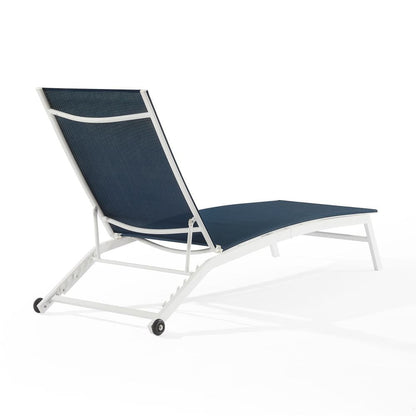 Crosley Furniture - Weaver Outdoor Chaise Lounge - CO6310WH-NV view 3