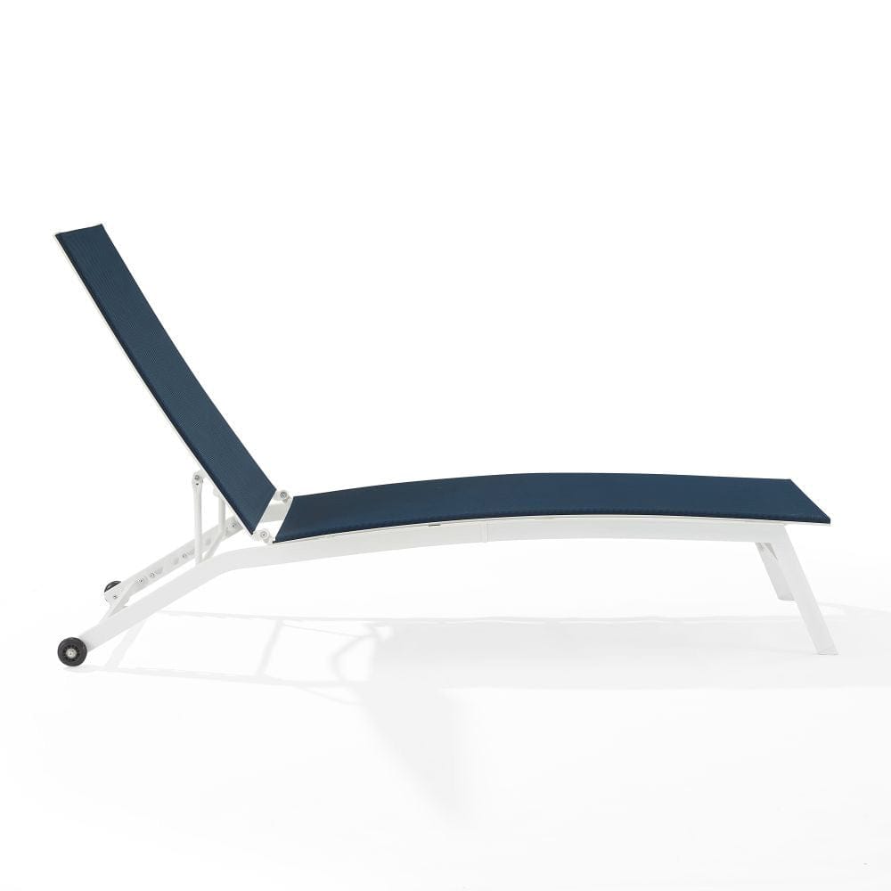 Crosley Furniture - Weaver Outdoor Chaise Lounge - CO6310WH-NV view 4