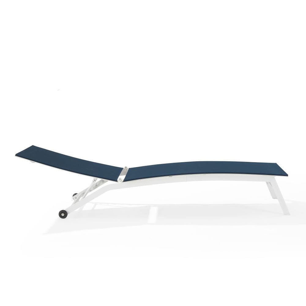Crosley Furniture - Weaver Outdoor Chaise Lounge - CO6310WH-NV view 5