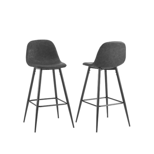 Crosley Furniture - Weston 2Pc Bar Stool Set Distressed Black/Matte Black (Set of 2) - CF501629-BK veiw 1