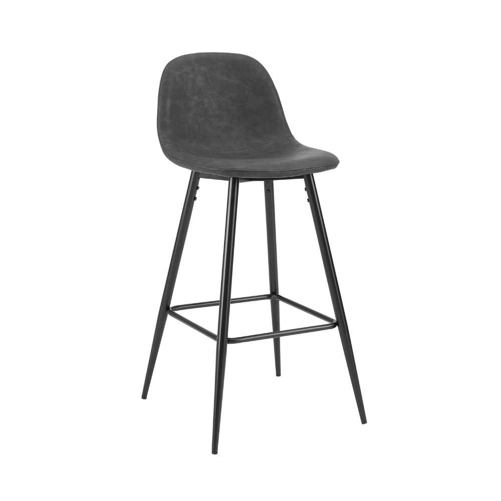 Crosley Furniture - Weston 2Pc Bar Stool Set Distressed Black/Matte Black (Set of 2) - CF501629-BK veiw 3
