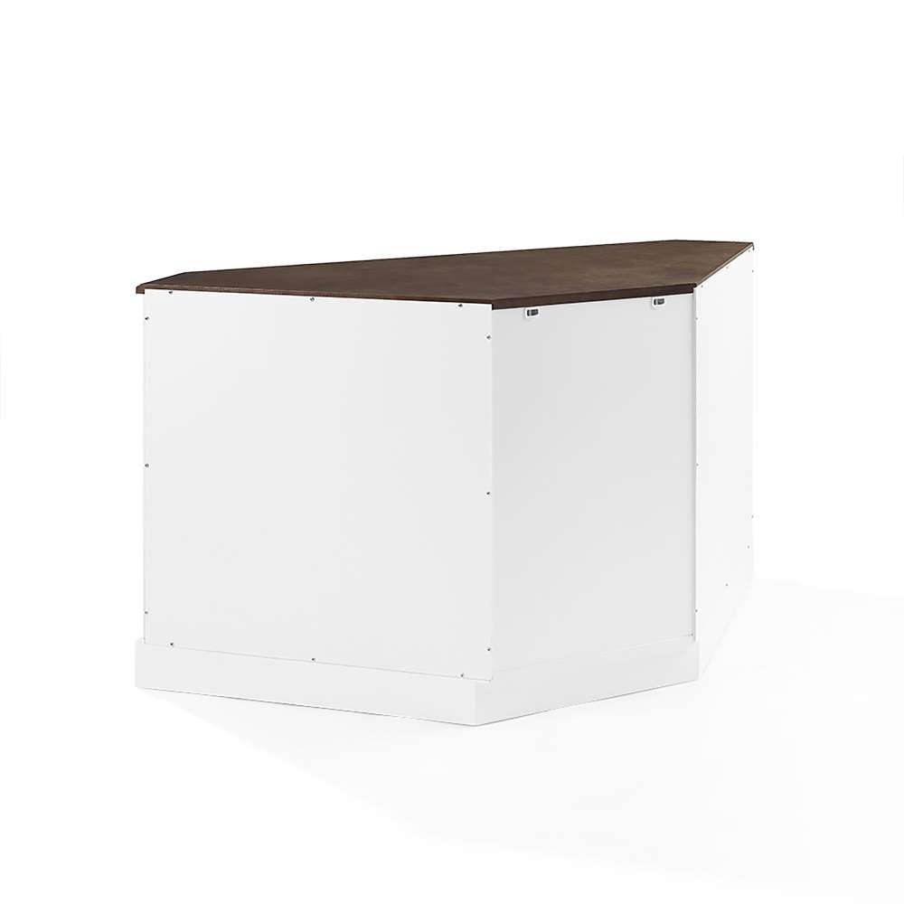 Crosley Furniture Winslow Corner Credenza Dog Crate White/Dark Brown - CF4503-WH veiw 10