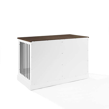 Crosley Furniture Winslow Small Credenza Dog Crate White/Dark Brown - CF4502-WH veiw 10