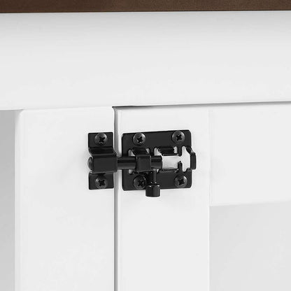 Crosley Furniture Winslow Small Credenza Dog Crate White/Dark Brown - CF4502-WH veiw 12