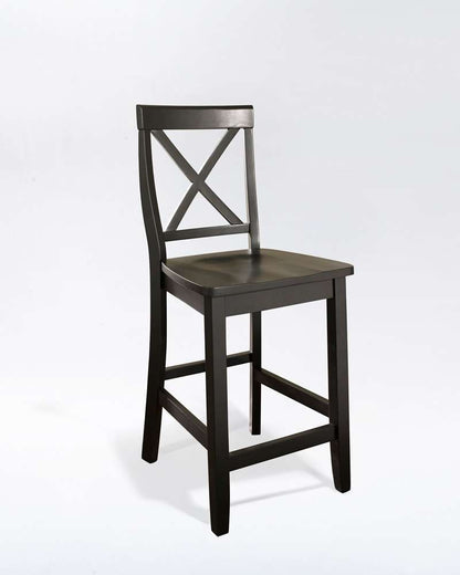 Crosley Furniture - X-Back Bar Stool in Black Finish with 24 Inch Seat Height (Set of 2) - CF500424-BK veiw 2