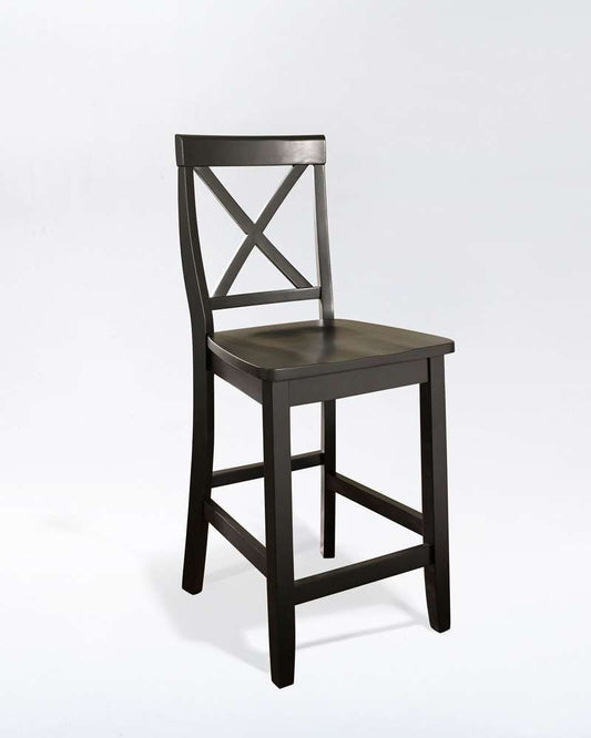 Crosley Furniture - X-Back Bar Stool in Black Finish with 24 Inch Seat Height (Set of 2) - CF500424-BK veiw 2