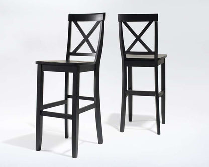Crosley Furniture - X-Back Bar Stool in Black Finish with 30 Inch Seat Height (Set of 2) - CF500430-BK veiw 1