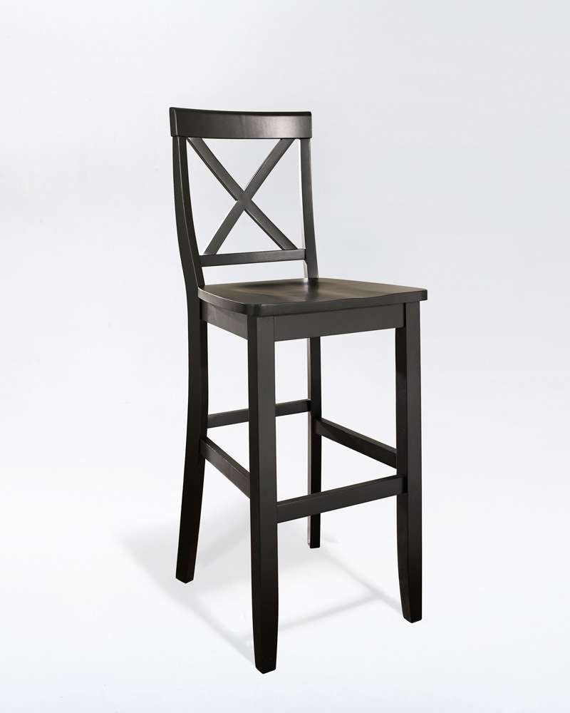 Crosley Furniture - X-Back Bar Stool in Black Finish with 30 Inch Seat Height (Set of 2) - CF500430-BK veiw 3