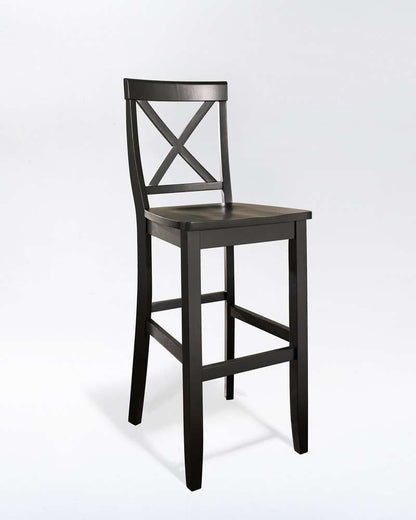 Crosley Furniture - X-Back Bar Stool in Black Finish with 30 Inch Seat Height (Set of 2) - CF500430-BK veiw 3