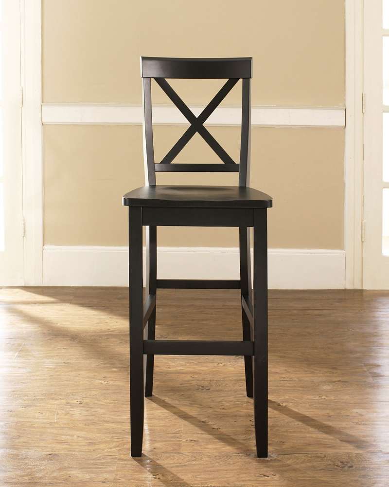 Crosley Furniture - X-Back Bar Stool in Black Finish with 30 Inch Seat Height (Set of 2) - CF500430-BK veiw 4