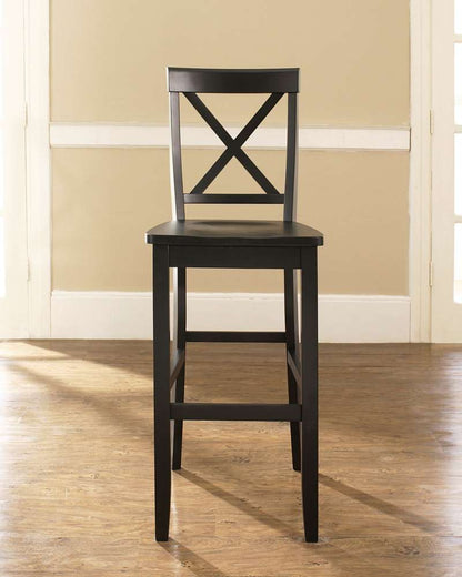 Crosley Furniture - X-Back Bar Stool in Black Finish with 30 Inch Seat Height (Set of 2) - CF500430-BK veiw 4