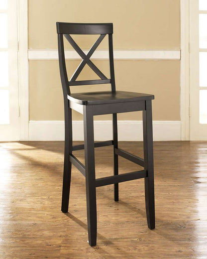 Crosley Furniture - X-Back Bar Stool in Black Finish with 30 Inch Seat Height (Set of 2) - CF500430-BK veiw 5