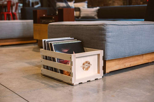 Crosley Radio - 3 Pack Vinyl Record Storage Crate Combo In Natural - AC1004A-NA3 veiw 2