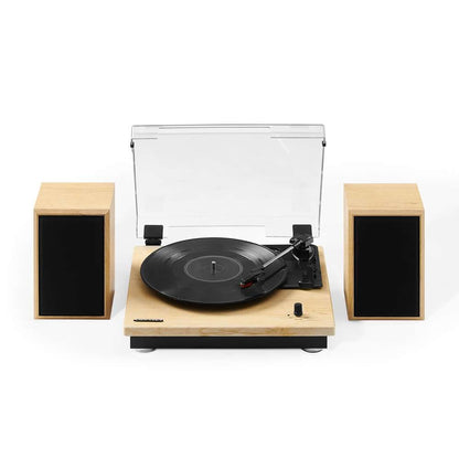 Crosley Radio - Brio Record Player With Speakers In Natural - CR6043A-NA veiw 4