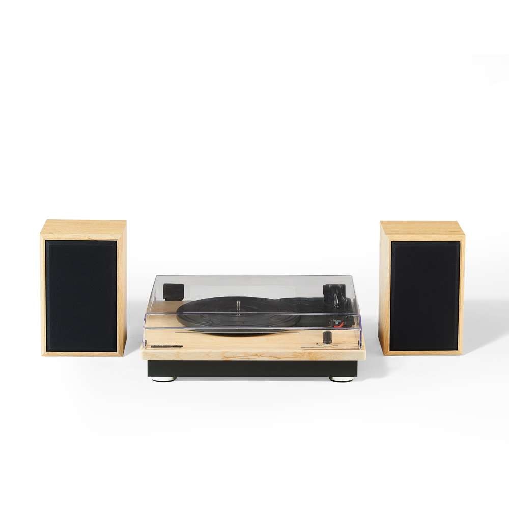 Crosley Radio - Brio Record Player With Speakers In Natural - CR6043A-NA veiw 5