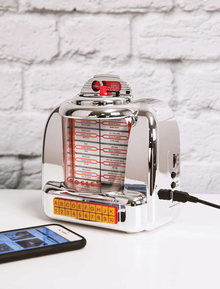 Crosley Radio - Diner Jukebox Radio In Silver - CR1120A-SI veiw 1
