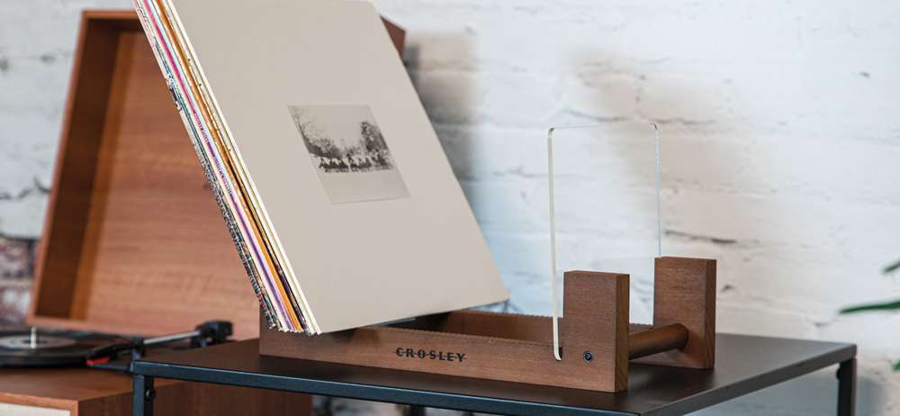 Crosley Radio - Record Storage Display Stand In Natural - AC1049A-NA veiw 2